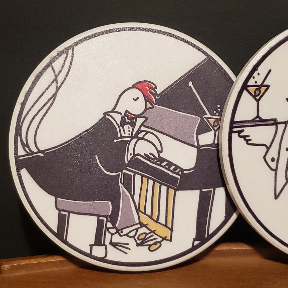 hens and roosters coasters